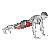 bridge - mountain climber (cross body) exercise demonstration