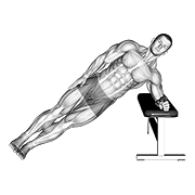 bodyweight incline side plank exercise demonstration